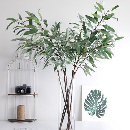 Realistic 4-Prong Eucalyptus Leaves Artificial Plant – Perfect for Home Decor, Weddings, and Floral Arrangements