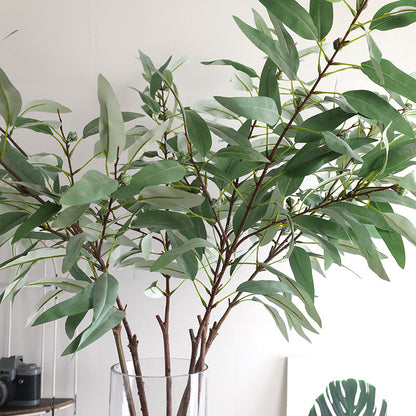 Realistic 4-Prong Eucalyptus Leaves Artificial Plant – Perfect for Home Decor, Weddings, and Floral Arrangements