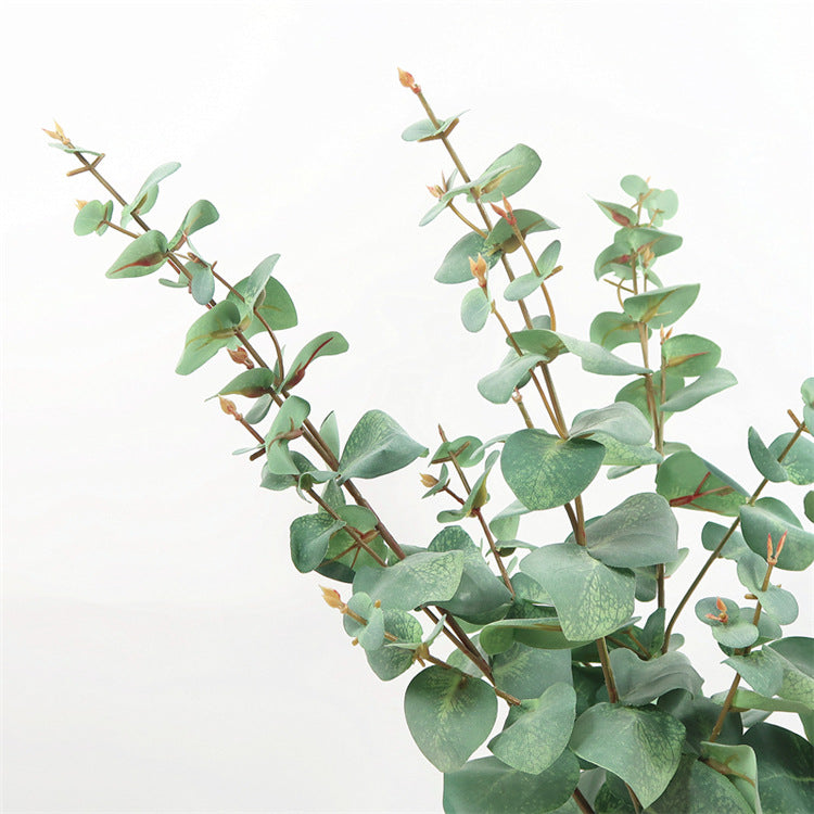 Realistic Single Stem Eucalyptus Leaf Home Décor - Perfect for Weddings, Floral Arrangements, and Elegant Decor Accents