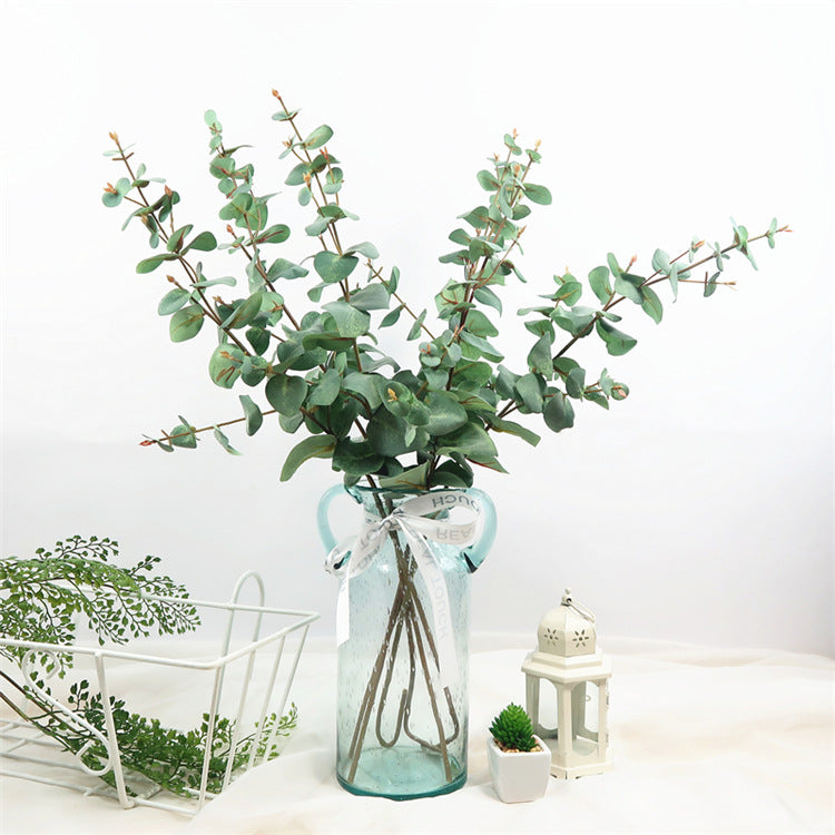 Realistic Single Stem Eucalyptus Leaf Home Décor - Perfect for Weddings, Floral Arrangements, and Elegant Decor Accents