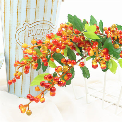 Realistic Artificial Romantic Fruit: Eye-Catching Christmas Decoration, Blueberry and Red Fruit Branch for Stylish Living Room Decor and Wedding Floral Arrangements