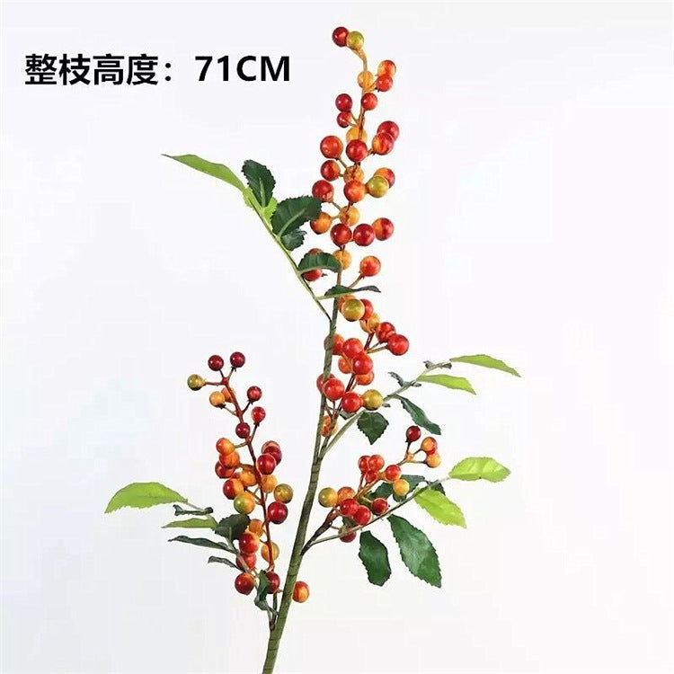 Realistic Artificial Romantic Fruit: Eye-Catching Christmas Decoration, Blueberry and Red Fruit Branch for Stylish Living Room Decor and Wedding Floral Arrangements