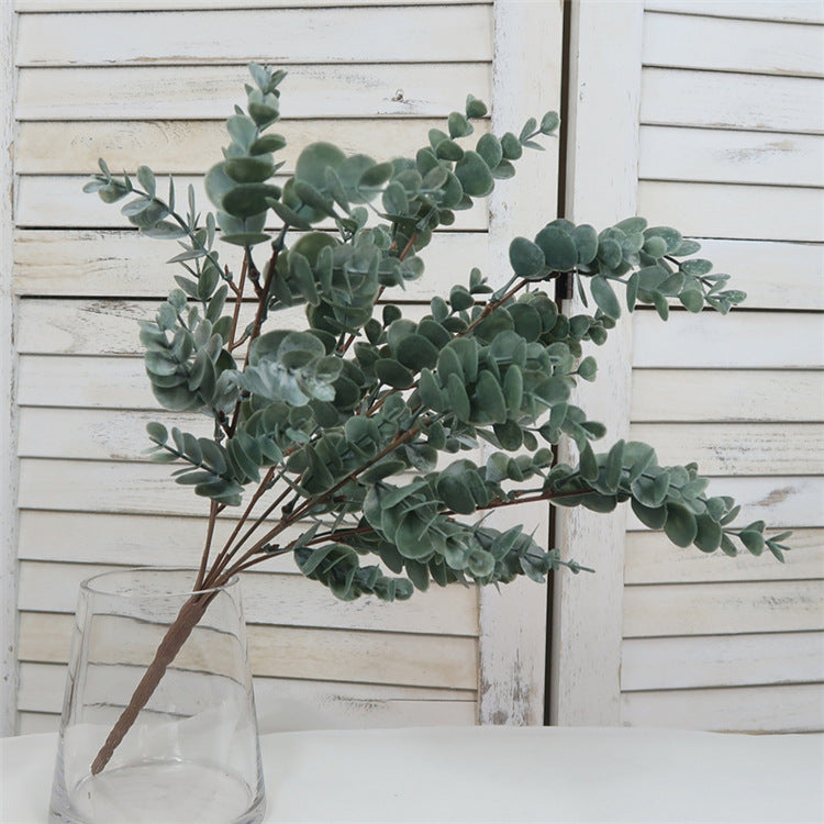 Nordic Style Artificial Eucalyptus Money Leaf Plant - Elegant Home and Wedding Decor, Ideal for Floral Arrangements, Potted Greenery, and Wall Decorations