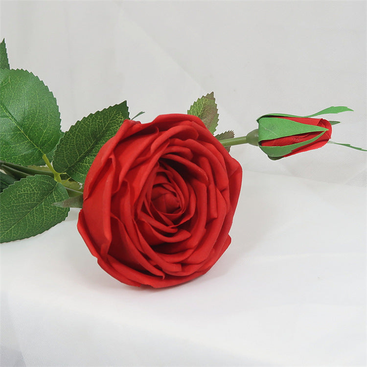 Realistic Touch Moisturizing Rose Single Stem - Ideal for Irish Home Decor, Wedding Bouquets, and Elegant Floral Arrangements