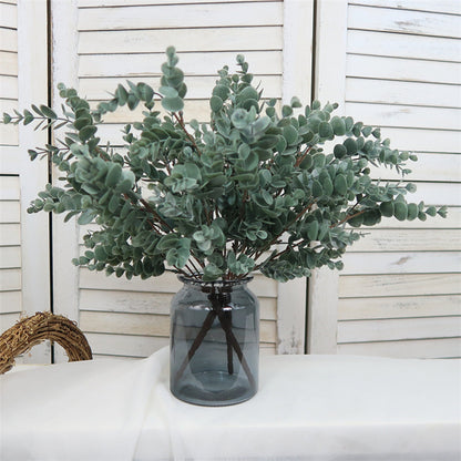 Nordic Style Artificial Eucalyptus Money Leaf Plant - Elegant Home and Wedding Decor, Ideal for Floral Arrangements, Potted Greenery, and Wall Decorations