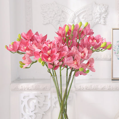 Lifelike 3D Printed Orchid Artificial Flowers - Perfect for Home Décor, Weddings, and Events | Realistic Greenery & Stunning Floral Arrangements