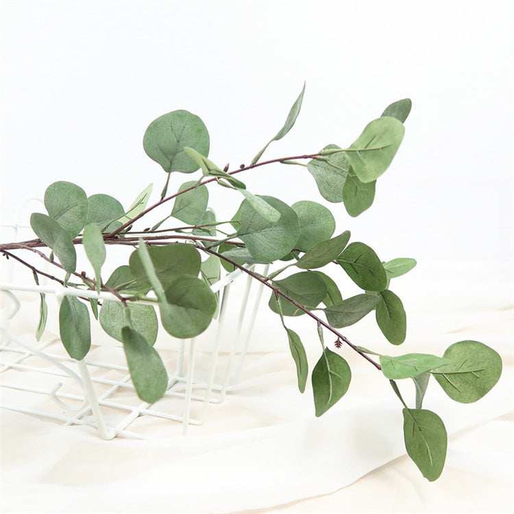 Elegant European-Style Faux Money Plant Stem for Wedding Decor, Photography Props, Aisle Accents, and Stylish Floor Arrangements - Perfect Artificial Flowers for Celebrations and Events