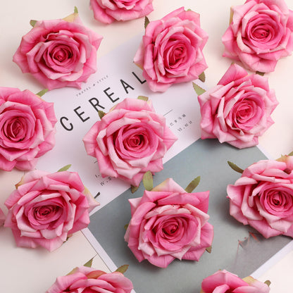 Lifelike Paris Rose Flower Heads for Wedding Decor -  DIY Gift Box with永生 (Everlasting) Roses for Lasting Memories