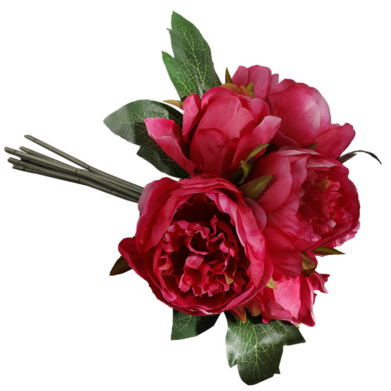 Realistic Peony Bundle - Multi-Head Faux Peony Flower Arrangement for Home Décor & Wedding Bouquets - Perfect for Events & Special Occasions