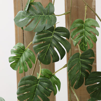 Realistic Faux Monstera Leaf Vine Wall Décor - Perfect for Home, Weddings, and Event Decoration - Lifelike Greenery for Any Space