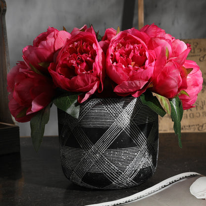 Realistic Peony Bundle - Multi-Head Faux Peony Flower Arrangement for Home Décor & Wedding Bouquets - Perfect for Events & Special Occasions