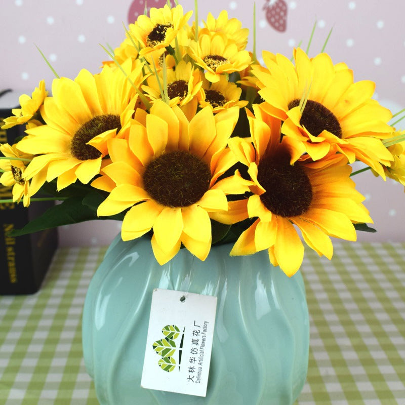 Realistic Sunflower Decorative Faux Flowers for Home Décor – Perfect for Weddings and Events – Vibrant Artificial Sunflower Plants