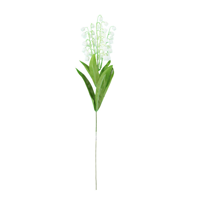 Elegant Artificial Lily of the Valley Wedding Bouquet and Bell Flower Wind Chime for Rustic Celebrations - Perfect for Bride’s Floral Decor and Home Accents