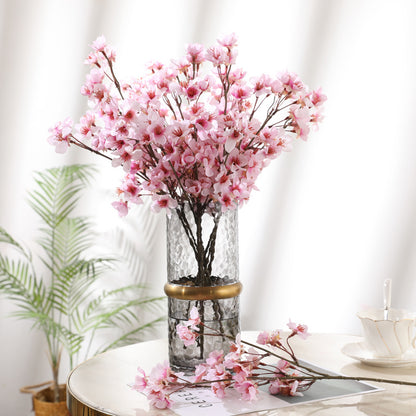 Realistic Japanese Cherry Blossom and Plum Blossom Zen-Inspired Home Decor - Perfect for Hotels, Lounges, and Elegant Interiors