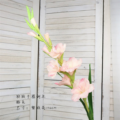 High-Quality European Style Realistic Single Stem Soft Silicone Gladiolus - Perfect for Home Decor, Weddings, and Event Decor