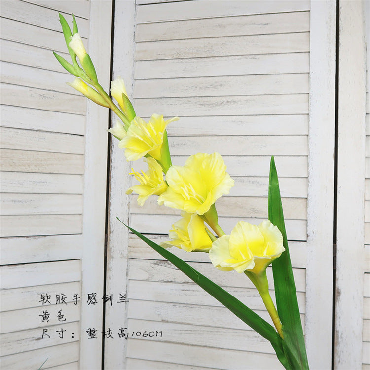 High-Quality European Style Realistic Single Stem Soft Silicone Gladiolus - Perfect for Home Decor, Weddings, and Event Decor