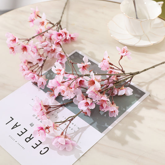 Realistic Japanese Cherry Blossom and Plum Blossom Zen-Inspired Home Decor - Perfect for Hotels, Lounges, and Elegant Interiors