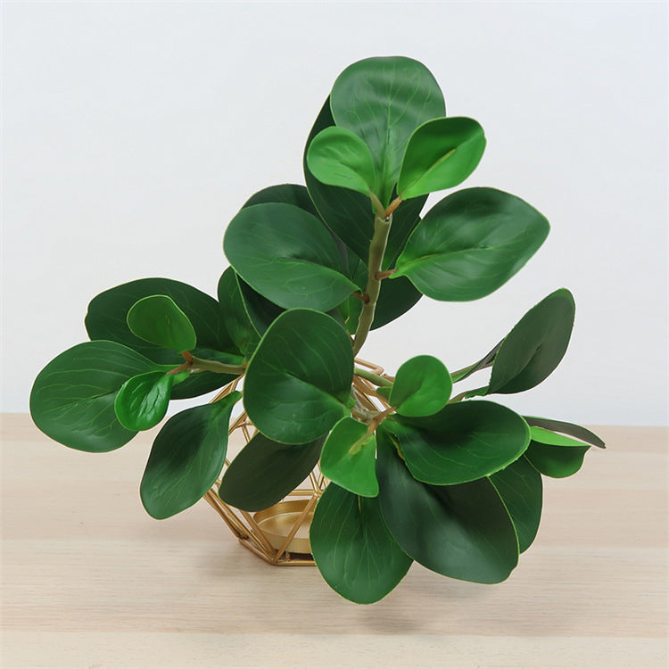 Realistic Scandinavian Faux Greenery with Soft Touch Small Bean Leaf Decor - Perfect for Living Room and Dining Table Floral Arrangements & Wall Decorations