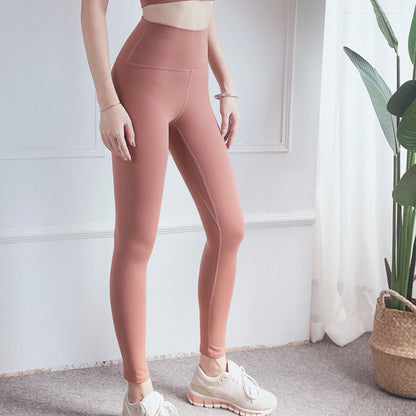 High Waisted Yoga Pants for Women Peach Shaped Butt Lift Tummy Control and Pure Color Workout Leggings for Running and Fitness