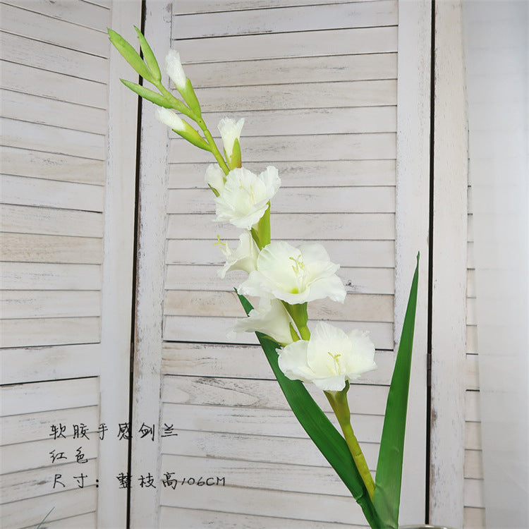 High-Quality European Style Realistic Single Stem Soft Silicone Gladiolus - Perfect for Home Decor, Weddings, and Event Decor