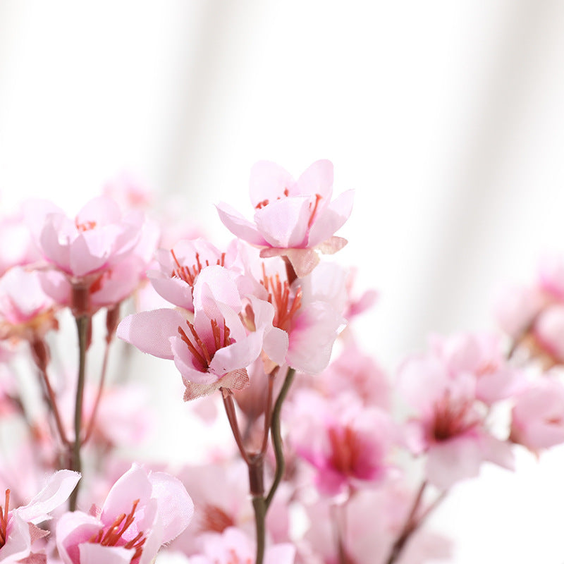 Realistic Japanese Cherry Blossom and Plum Blossom Zen-Inspired Home Decor - Perfect for Hotels, Lounges, and Elegant Interiors