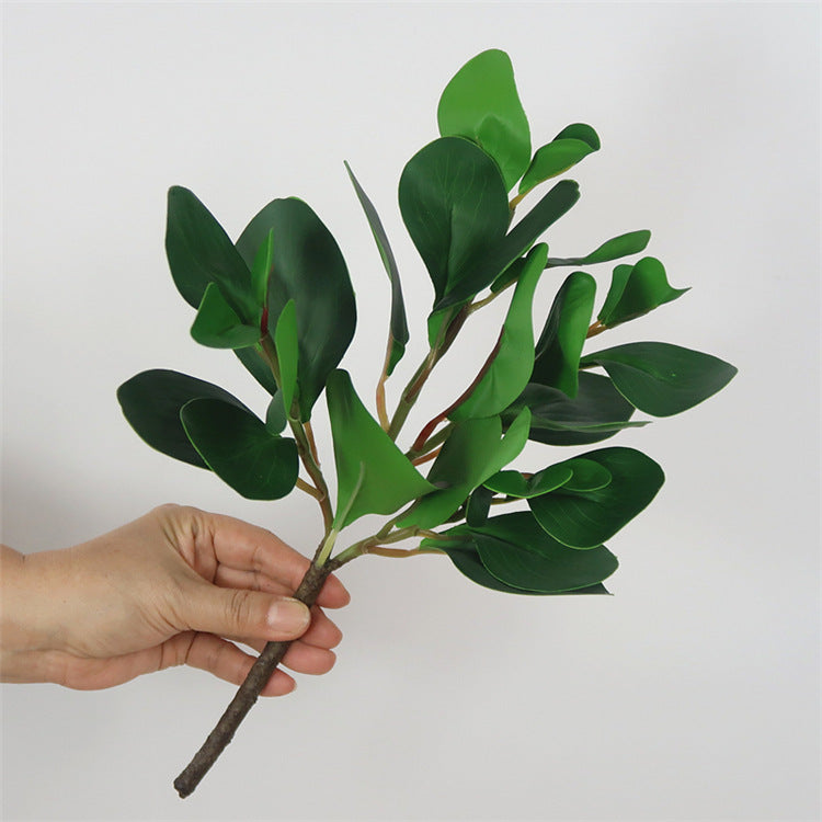 Realistic Scandinavian Faux Greenery with Soft Touch Small Bean Leaf Decor - Perfect for Living Room and Dining Table Floral Arrangements & Wall Decorations