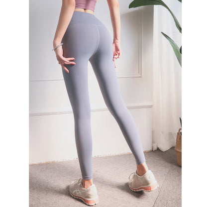 High Waisted Yoga Pants for Women Peach Shaped Butt Lift Tummy Control and Pure Color Workout Leggings for Running and Fitness