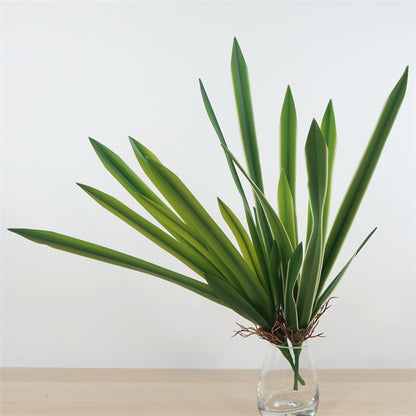 Faux Orchid Leaf & Gladiolus Stem with Lush Greenery - Elegant Home Decor Arrangement for Stylish Floral Displays