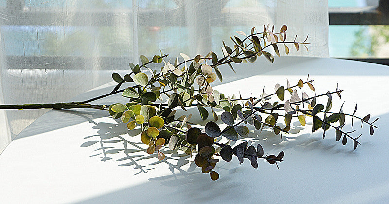 Elegant Simulated Eucalyptus Long-Stemmed Floral Arrangement - Perfect for Home Decor, Weddings, and Photography Sessions