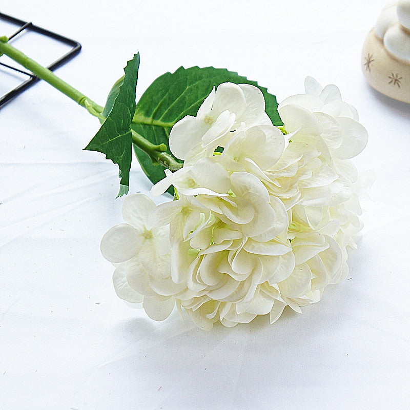 Stunning Single-Stem Hydrangea Flower | Realistic Faux Floral Arrangement for Home, Hotels, Weddings & Photography Props