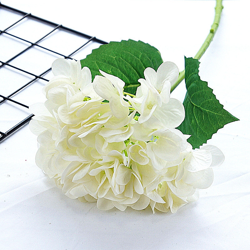 Stunning Single-Stem Hydrangea Flower | Realistic Faux Floral Arrangement for Home, Hotels, Weddings & Photography Props