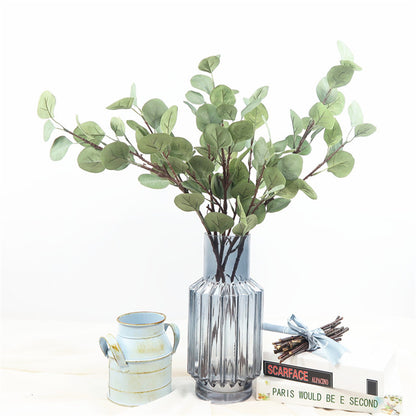 Realistic Single Stem Eucalyptus Money Leaves - Scandinavian Style Faux Plants for Home Decor and Outdoor Arrangements, Perfect for Plant Walls