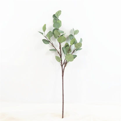 Realistic Single Stem Eucalyptus Money Leaves - Scandinavian Style Faux Plants for Home Decor and Outdoor Arrangements, Perfect for Plant Walls