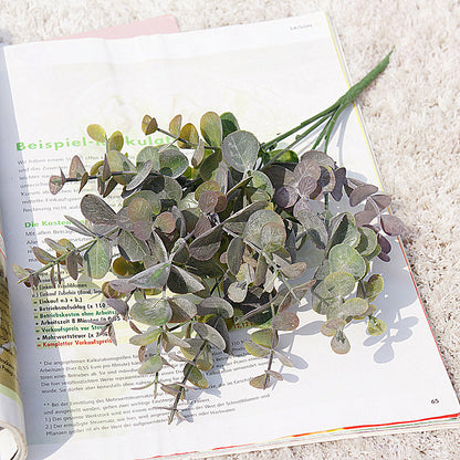 Realistic Eucalyptus Stems - 5-Branch Faux Eucalyptus Leaves for Home Décor, Soft Furnishings, and Stunning Plant Wall Displays