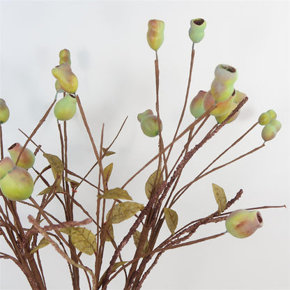 Charming Nordic-Inspired Fake Eucalyptus Branch with Unique Zombie Fruit Design – Perfect for Home Décor, Dining Table Centerpieces, and Creative Floral Arrangements