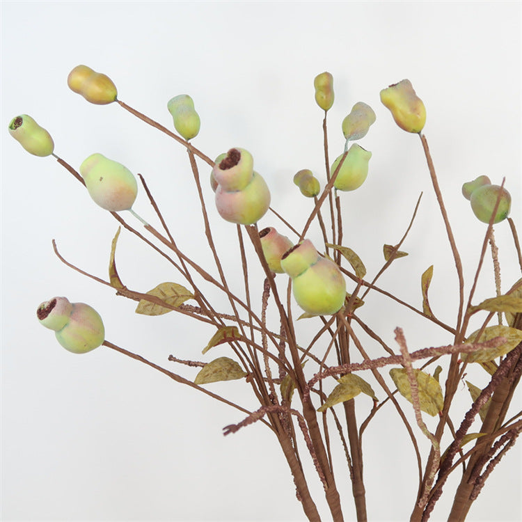 Charming Nordic-Inspired Fake Eucalyptus Branch with Unique Zombie Fruit Design – Perfect for Home Décor, Dining Table Centerpieces, and Creative Floral Arrangements