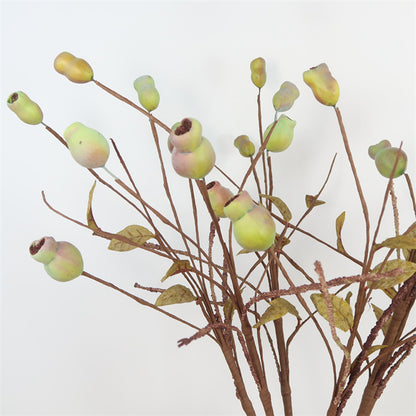 Charming Nordic-Inspired Fake Eucalyptus Branch with Unique Zombie Fruit Design – Perfect for Home Décor, Dining Table Centerpieces, and Creative Floral Arrangements