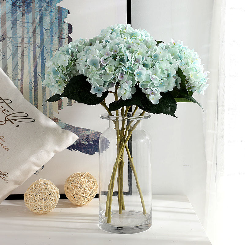 Elegant European Style Faux Flower Bouquet with 11 Branches of Hydrangeas - Perfect for Weddings, Home Decor, and Special Occasions