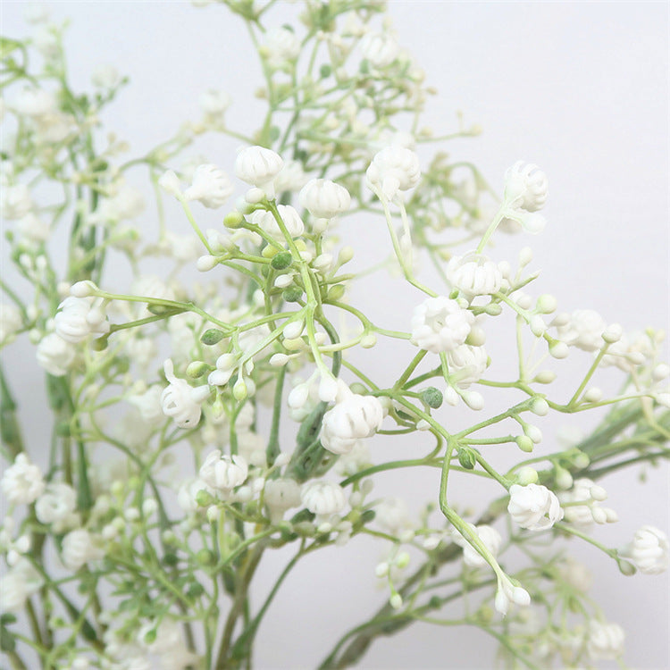 Chic and Lifelike Single Stem Baby's Breath Floral Arrangement | Perfect for Living Room, Dining Table, and Bedroom Decor | Beautiful Artificial Flowers for Any Space