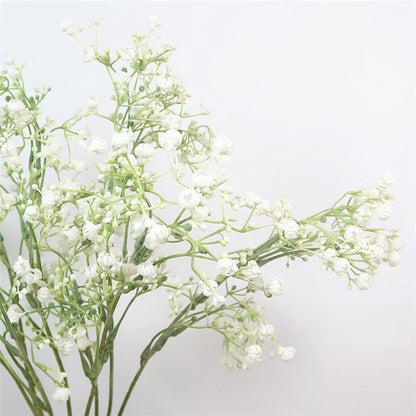 Chic and Lifelike Single Stem Baby's Breath Floral Arrangement | Perfect for Living Room, Dining Table, and Bedroom Decor | Beautiful Artificial Flowers for Any Space