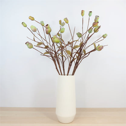 Charming Nordic-Inspired Fake Eucalyptus Branch with Unique Zombie Fruit Design – Perfect for Home Décor, Dining Table Centerpieces, and Creative Floral Arrangements