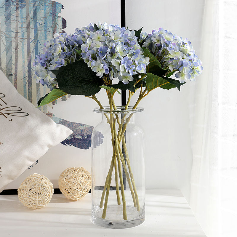 Elegant European Style Faux Flower Bouquet with 11 Branches of Hydrangeas - Perfect for Weddings, Home Decor, and Special Occasions