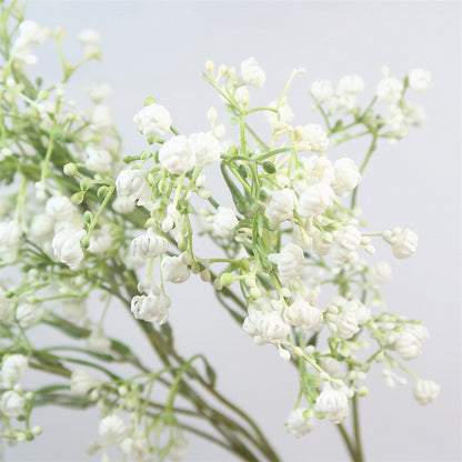 Chic and Lifelike Single Stem Baby's Breath Floral Arrangement | Perfect for Living Room, Dining Table, and Bedroom Decor | Beautiful Artificial Flowers for Any Space