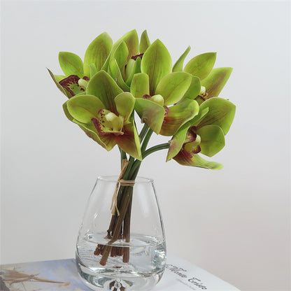 Quality Touch Orchid Bouquet - Realistic Artificial Flower Arrangement for Elegant Table Decor, Bathroom Decorations, and Stunning Event Centerpieces