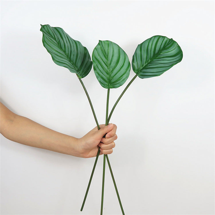 Realistic Scandinavian Style Green Leaf Faux Apple and Bamboo Plant Decor - Perfect for Home, Windows, and Event Styling