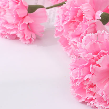 Luxurious Faux Carnation Flowers - High-Quality Silk Dianthus for Stunning Mother's Day Gifts and Elegant Home Décor Accents