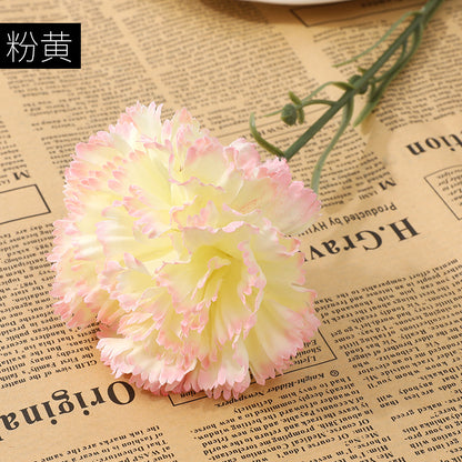 Realistic High-Quality Silk Carnation Bouquet - Elegant Faux Flowers for Mother's Day Gift and Home Decoration