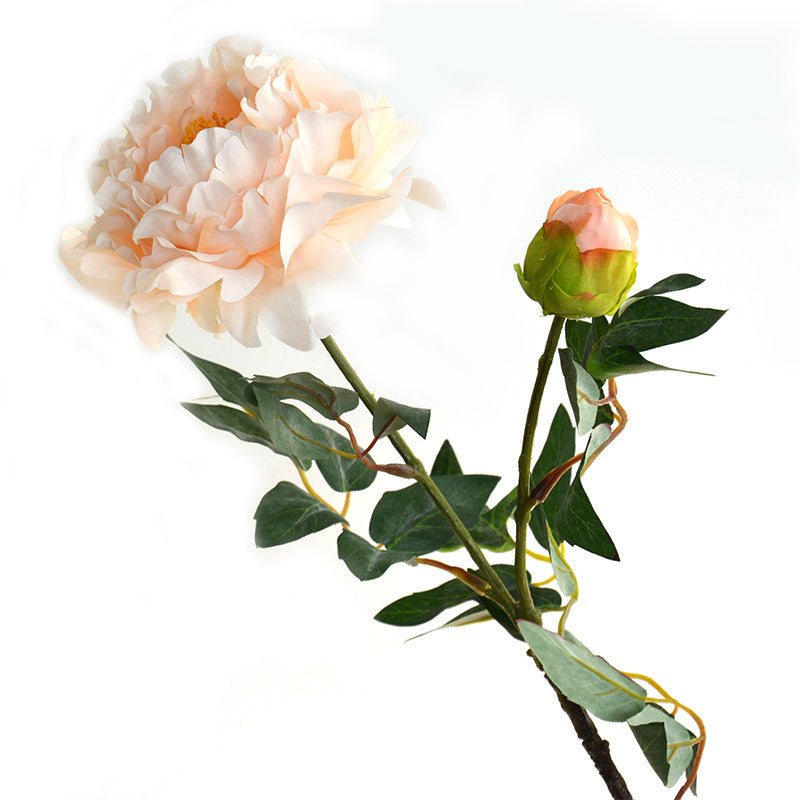 Life-Like Peach Blossom and Peony Artificial Flowers for Stunning Wedding Photography and Home Decor - Elegant Western Roses Included