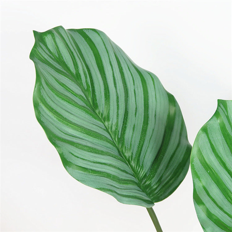 Realistic Scandinavian Style Green Leaf Faux Apple and Bamboo Plant Decor - Perfect for Home, Windows, and Event Styling