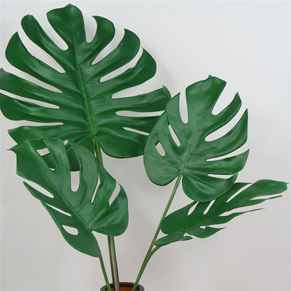 High-Quality Faux Monstera Leaves for Creative DIY Floral Arrangements - Perfect for Home Decoration, Living Room Accent, and Greenery Enthusiasts